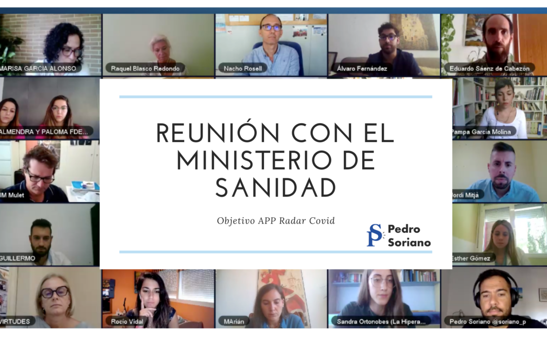 Reunión con el Ministerio de Sanidad. Aplicación Radar Covid