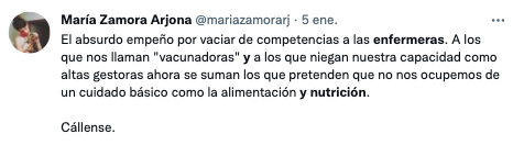 Las enfermeras no podrán hacer recomendaciones dietéticas